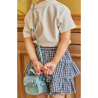 Blauwe Strik schouder-handtas